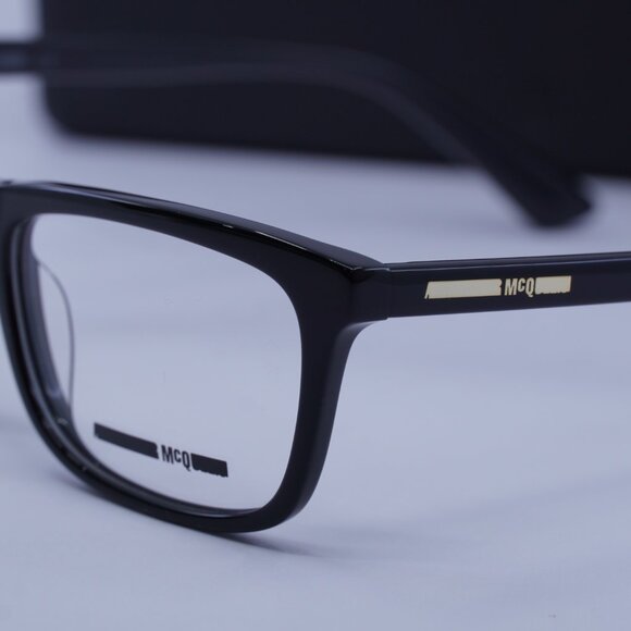 McQ by Alexander McQueen MQ0298OP 001 Rectangle Eyeglasses 52mm – Black - Picture 4 of 9